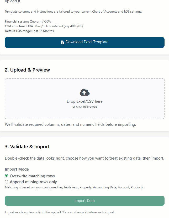 Fast, Secure COA and GL data importing