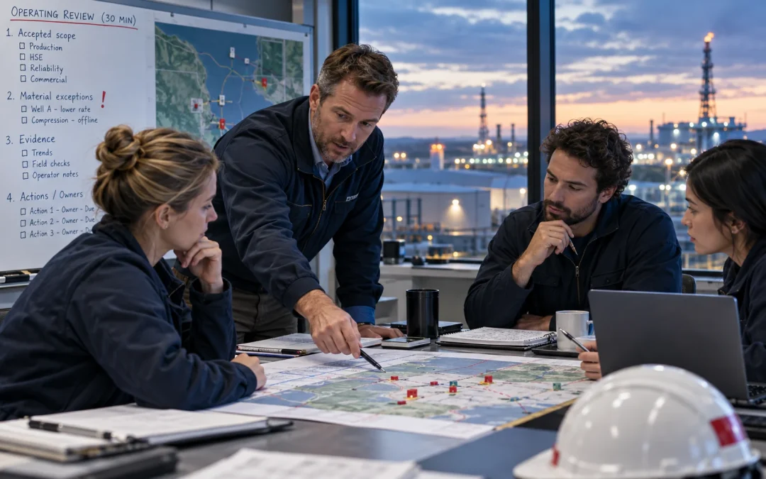 A 30 minute operating review that ends with owners and actions